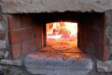 pizza made in a wood oven