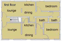 Map First FLOOR of Tuscan Villa