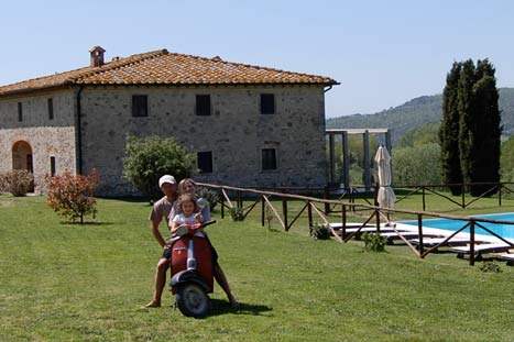 les propriétaires de la villa toscane