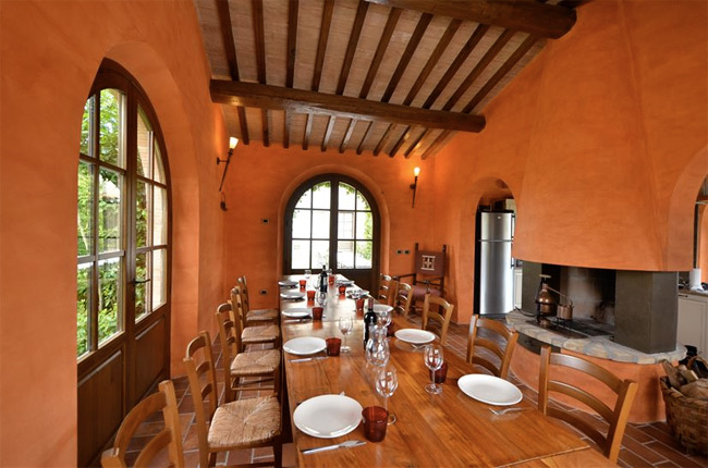 ristorante della villa in Toscana