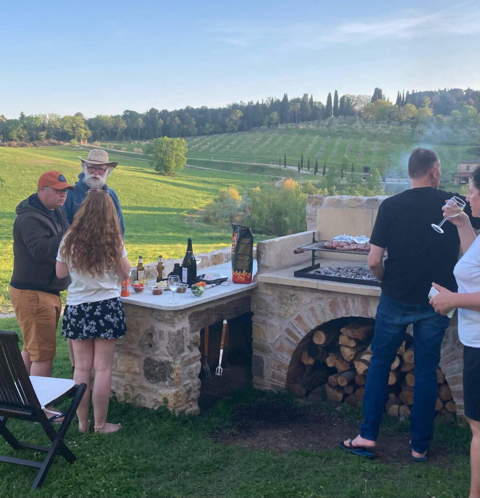 Barbecue della villa in Toscana