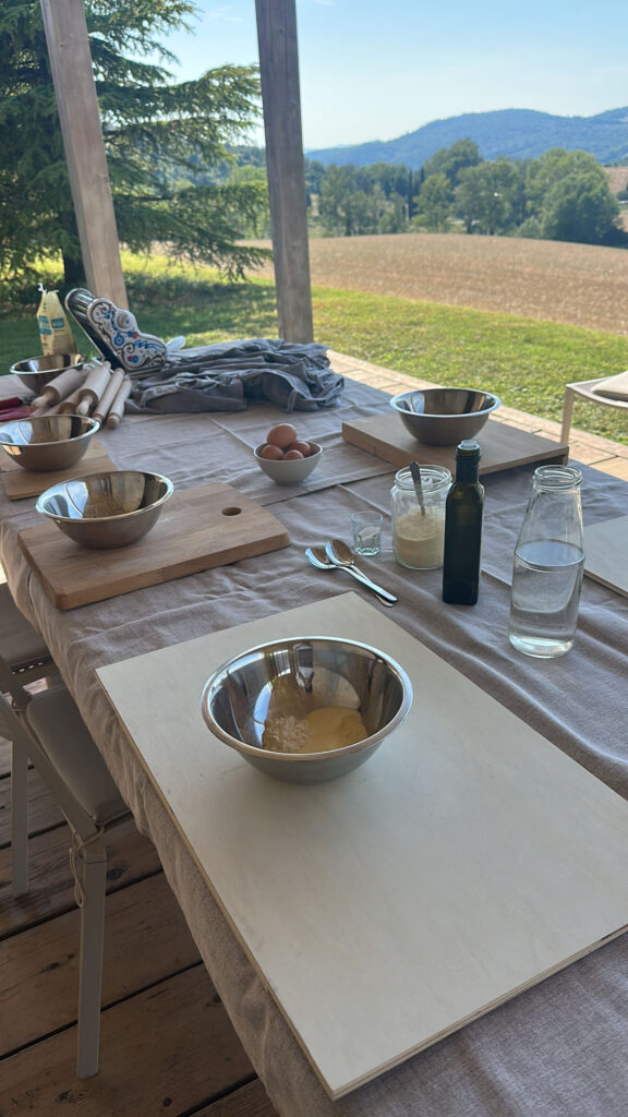 homemade pasta Tuscany Villa